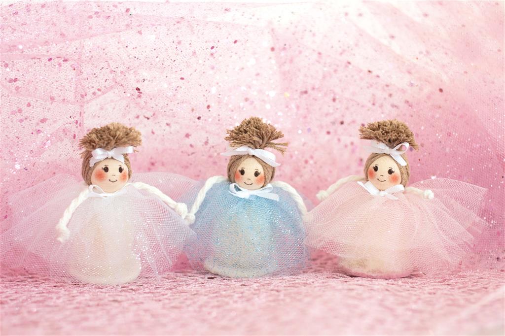 Faccina in Tessuto Maglina con Sorriso Semplice – Componente per Bambole Fai-da-Te- 3 pz