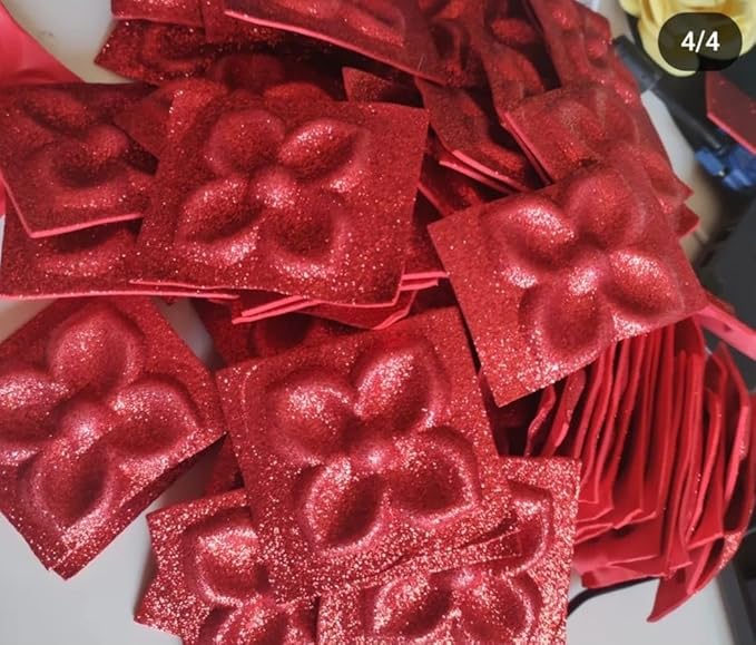 5 Fogli Gomma Eva Glitter 40x60 cm - 2 mm per lavori Artigianali, Fiori, bomboniere, Decorazioni Craft per Fustelle e stampi