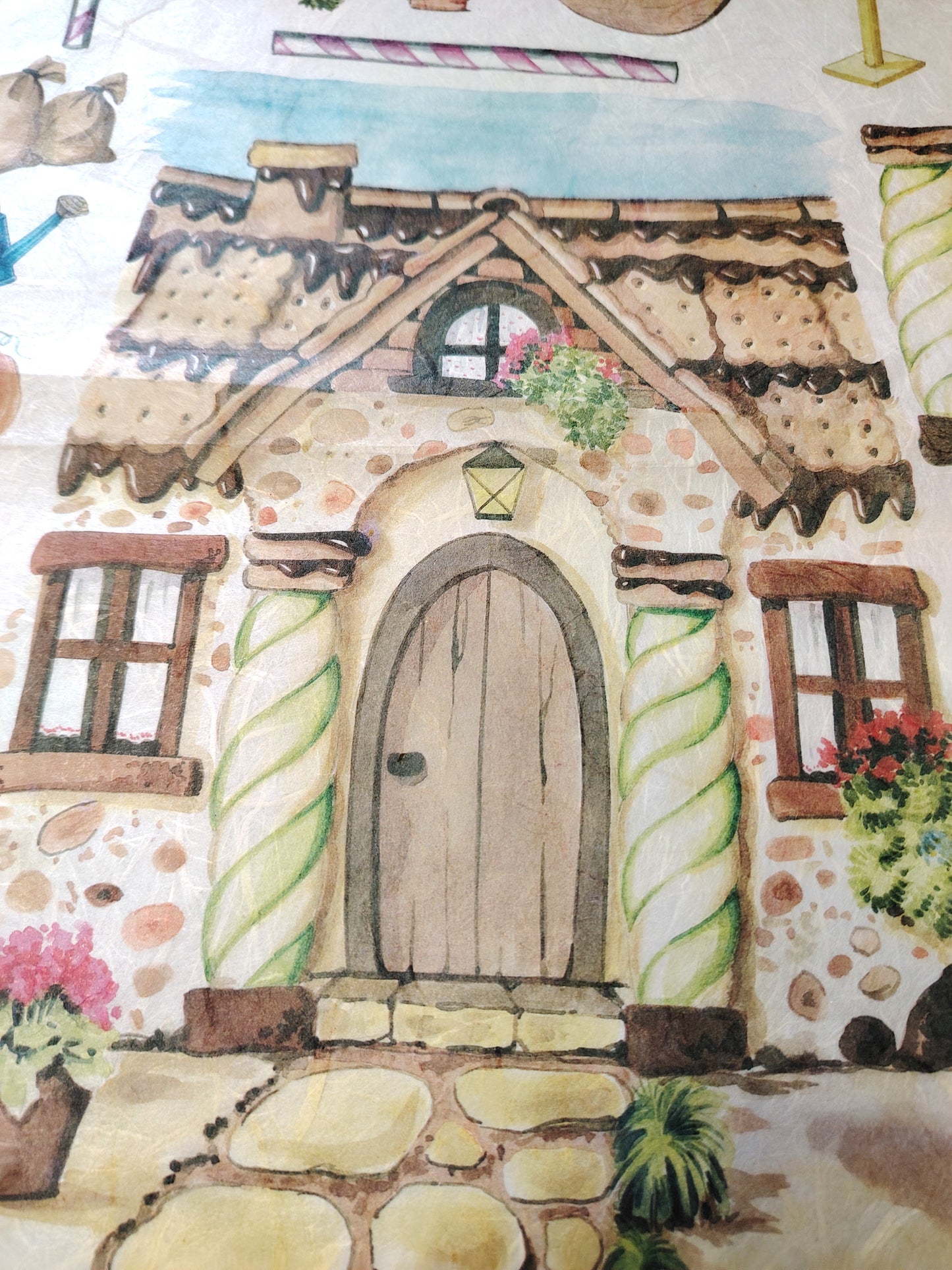 KIT Carta Decoupage + Tegola in cotto 21 cm x 12 cm – Introvabile! Ultimi pezzi a prezzo eccezionale Pasticceria