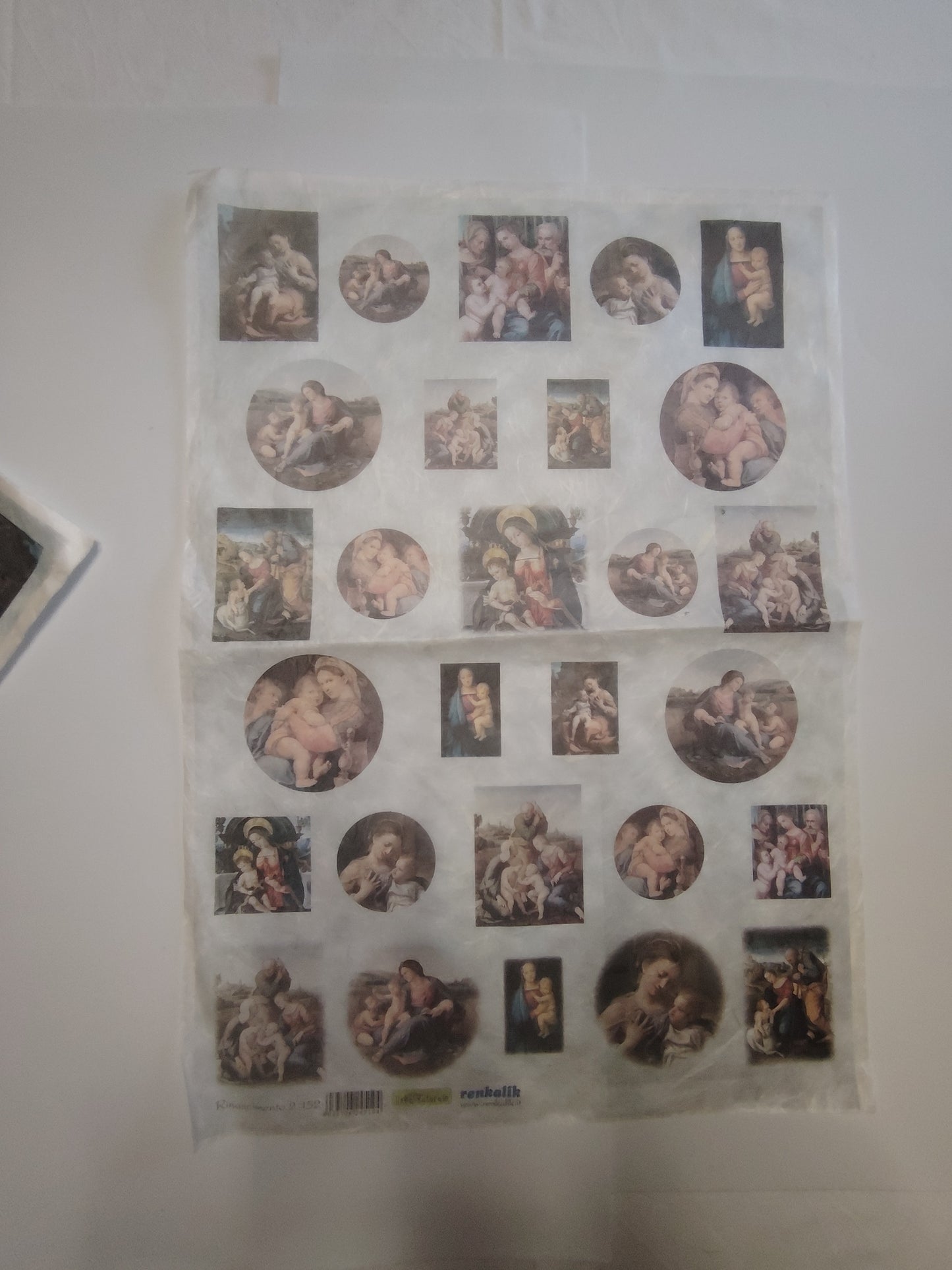 Carta da Decoupage Motivo Rinascimento 2 ideale per Presepi Natale Decorazioni