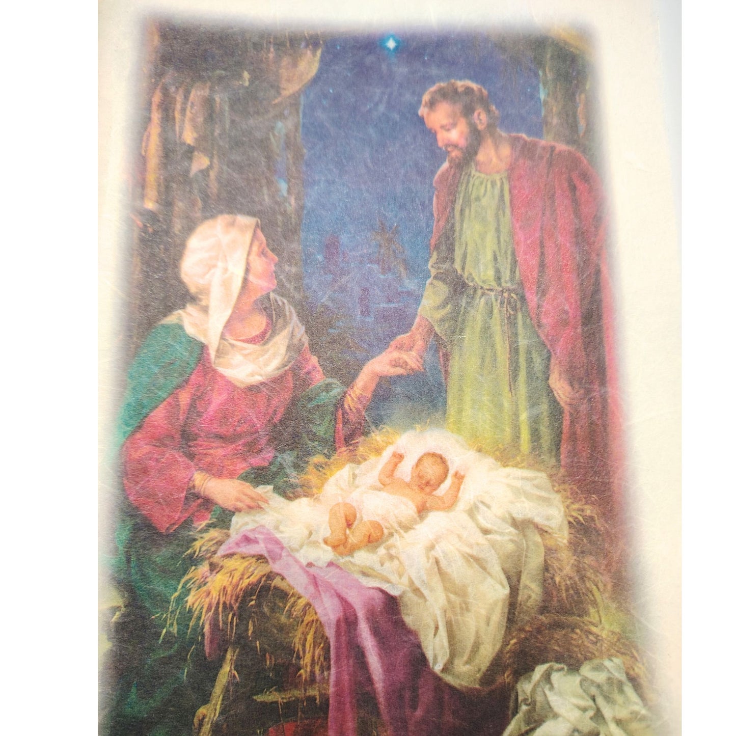 Carta da Decoupage nascita Nascita di Gesu' Presepe – Motivo ideale per Presepi Natale Decorazioni