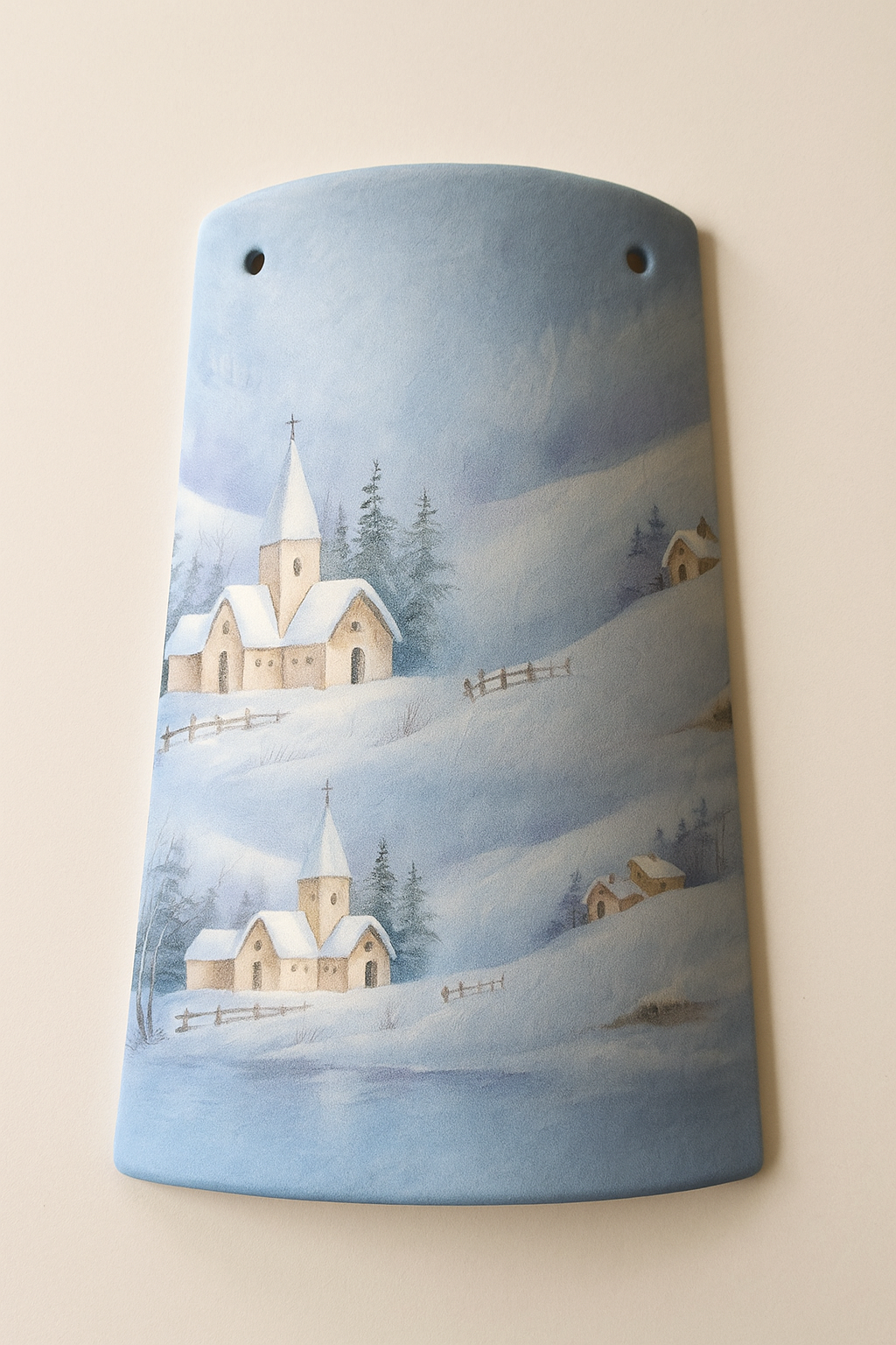 KIT Carta Decoupage + Tegola in cotto 21 cm x 12 cm – Introvabile! Ultimi pezzi a prezzo eccezionale - Paesaggi Innevati