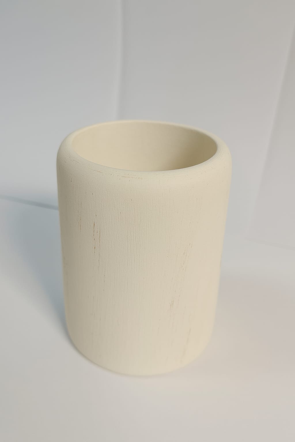 Portapenne in legno grezzo da decorare H 11 cm x6,5 diametro