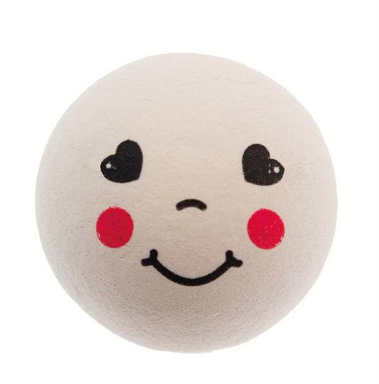 Testa in ovatta con faccina dolce – componente per bambole fai-da-te sorridente