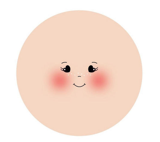 Faccina Maglina con Occhi a Cuoricino – Accessorio per Bambole Fai-da-Te Ø 7,5 - 3 pz (Copia)