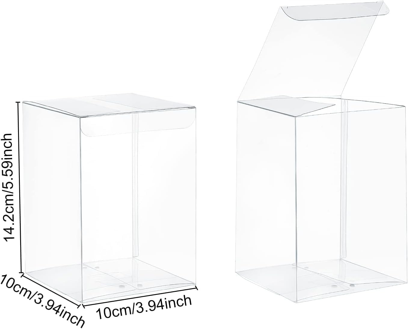 Scatola PVC trasparente per confezioni bomboniere 14x10 cm 10 pz