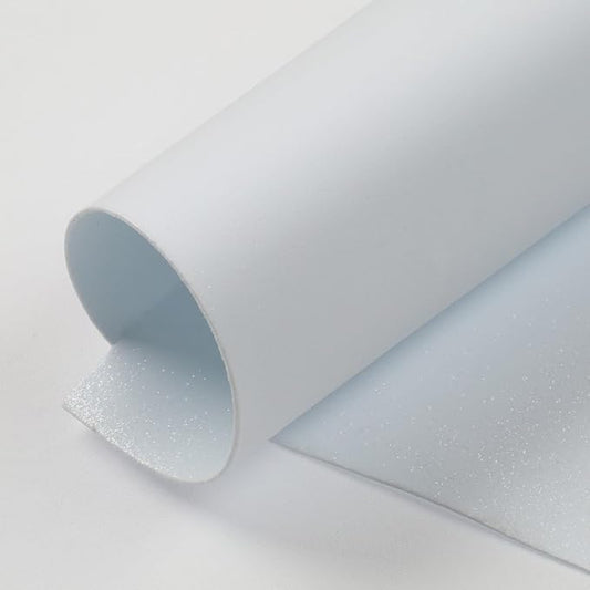 5 Fogli Gomma Eva Glitter Bianco 40x60 cm - 2 mm per lavori Artigianali, Fiori, bomboniere, Decorazioni Craft per Fustelle e stampi