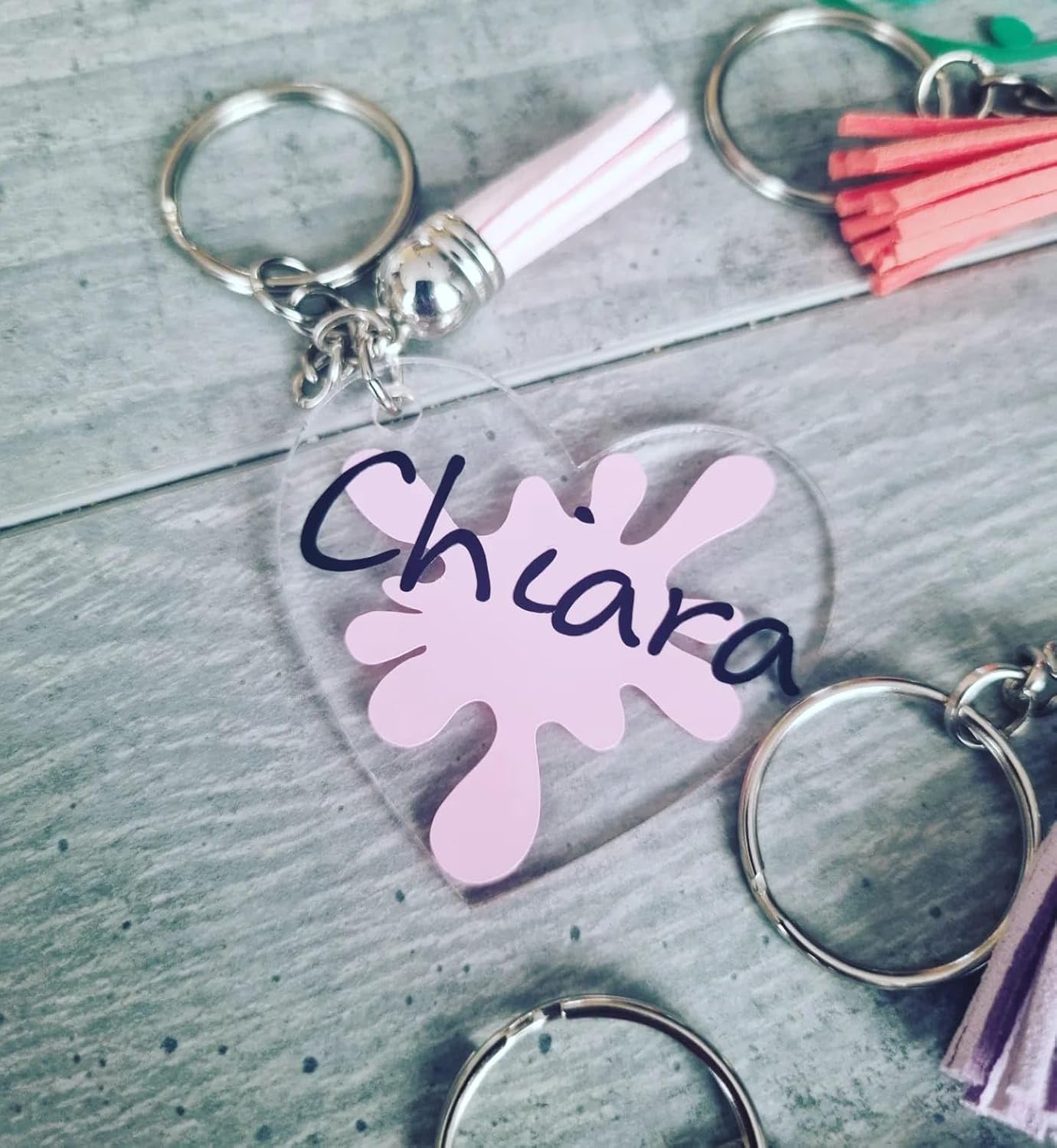 Kit per Portachiavi in Resina + Resina iCrystal – Resina epossidica Trasparente Effetto Cristallo + 2 stampi Resina +Glitter