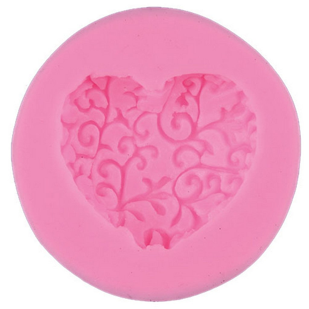 Stampo in silicone  a forma di cuore per modellare Polvere di Ceramica, Resina e Pasta Modellabile Candele (Copia)