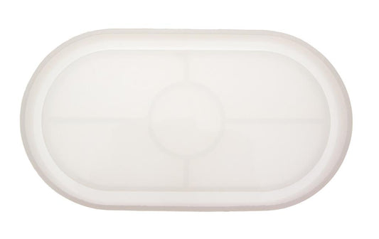 Stampo in Silicone 3D Ovale 18x9,5x1,6cm ideale per vassoi, adatto a sapone, ceramica kera blanc, resina diametro 10 cm x 1,6 cm (Copia)