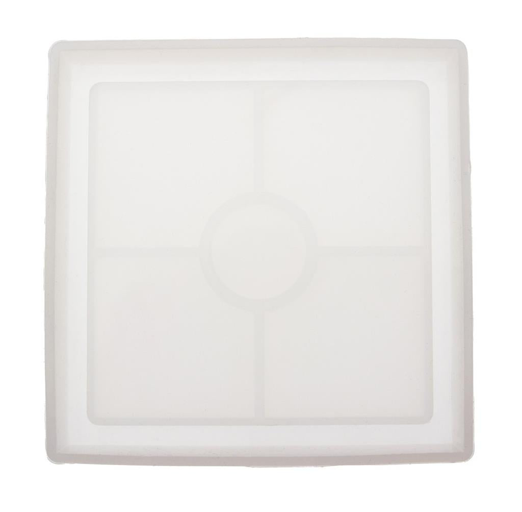 Stampo in Silicone 3D Quadrato ideale per vassoi, adatto a sapone, ceramica kera blanc, resina dimensione 10,7x10,7x1,7cm (Copia)