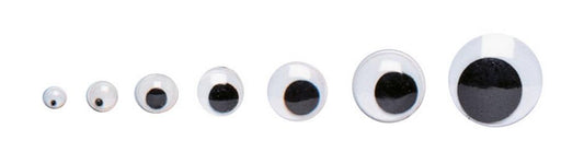 Set Occhi Mobili Adesivi – Vari Formati per Bricolage, Bambole e Lavoretti Creativi 2 pz da 10 mm