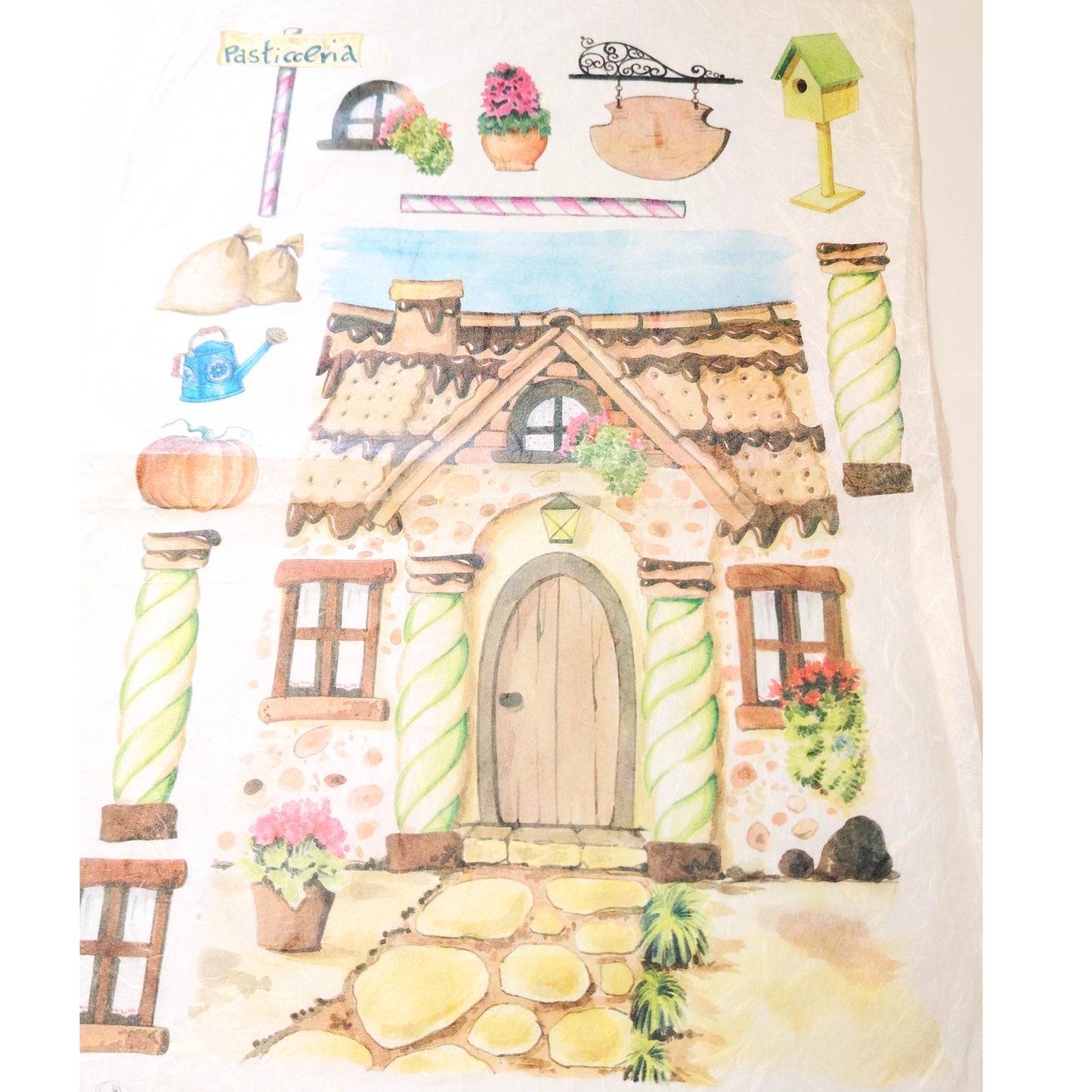 Carta da Decoupage Vintage con motivo Pasticceria  – Motivo Romantico Shabby Chic