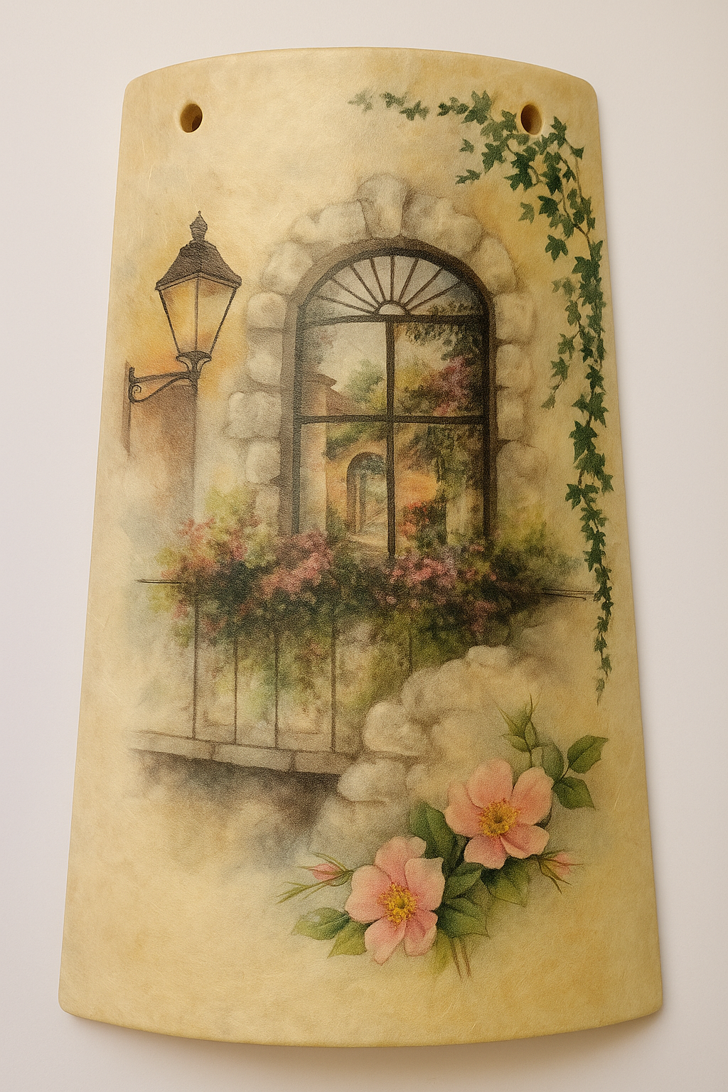 KIT Carta Decoupage + Tegola in cotto 21 cm x 12 cm – Introvabile! Ultimi pezzi a prezzo eccezionale - 3 fogli misti per tegole