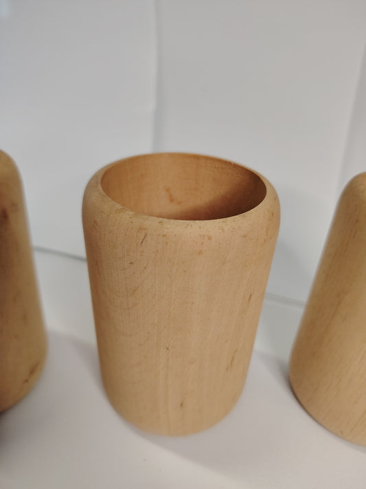 Portapenne in legno grezzo da decorare H 11 cm x6,5 diametro