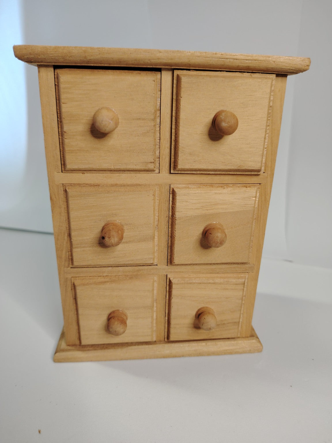 Cassettiera in legno grezzo da decorare H 18 L 14 P 8