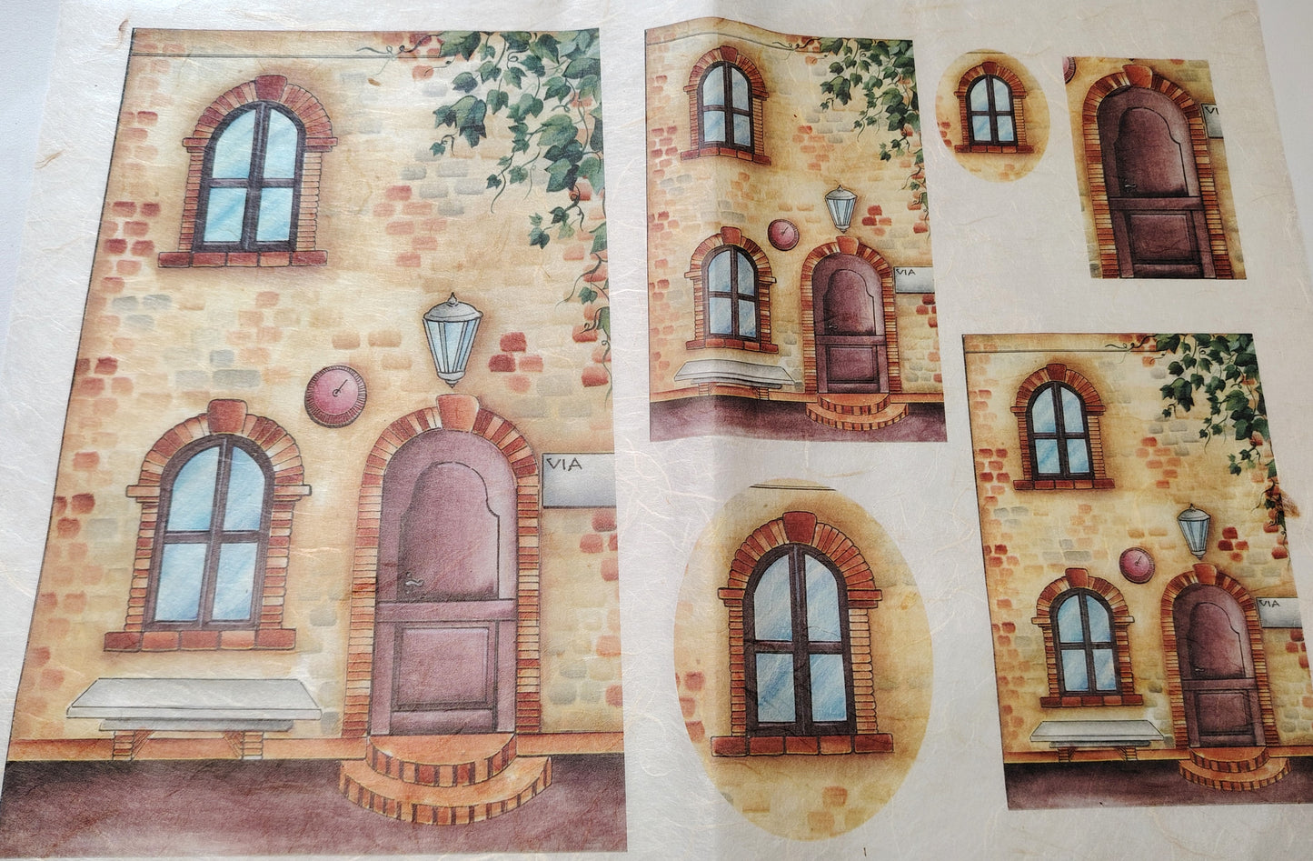 KIT Carta Decoupage + Tegola in cotto 21 cm x 12 cm – Introvabile! Ultimi pezzi a prezzo eccezionale - Casa per Tegola