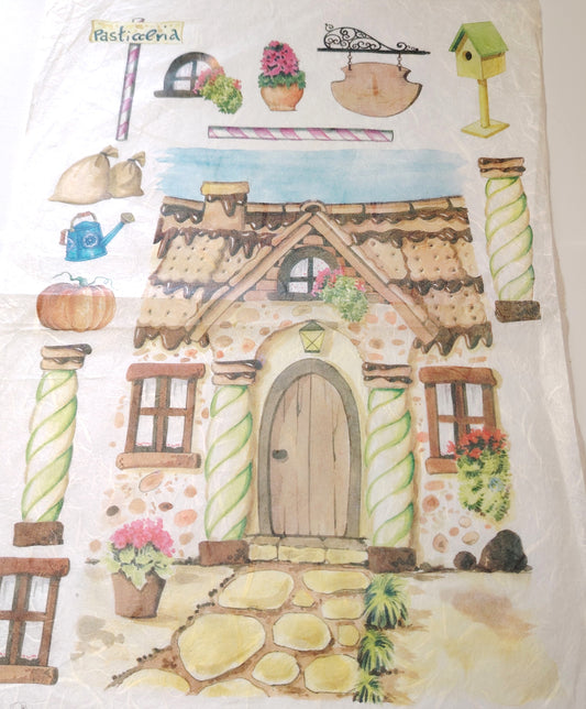 Carta da Decoupage Vintage con motivo Pasticceria  – Motivo Romantico Shabby Chic