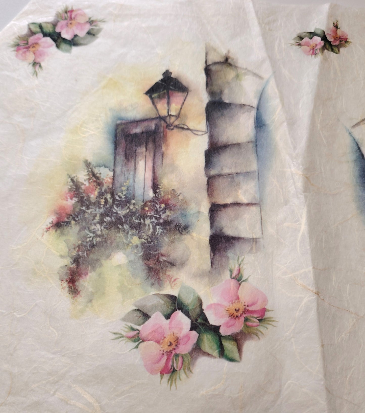 KIT Carta Decoupage + Tegola in cotto 21 cm x 12 cm – Introvabile! Ultimi pezzi a prezzo eccezionale - Casa con Arco