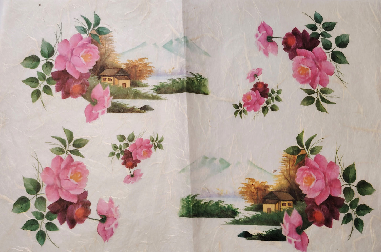 KIT Carta Decoupage + Tegola in cotto 21 cm x 12 cm – Introvabile! Ultimi pezzi a prezzo eccezionale  - Casa con Rosa