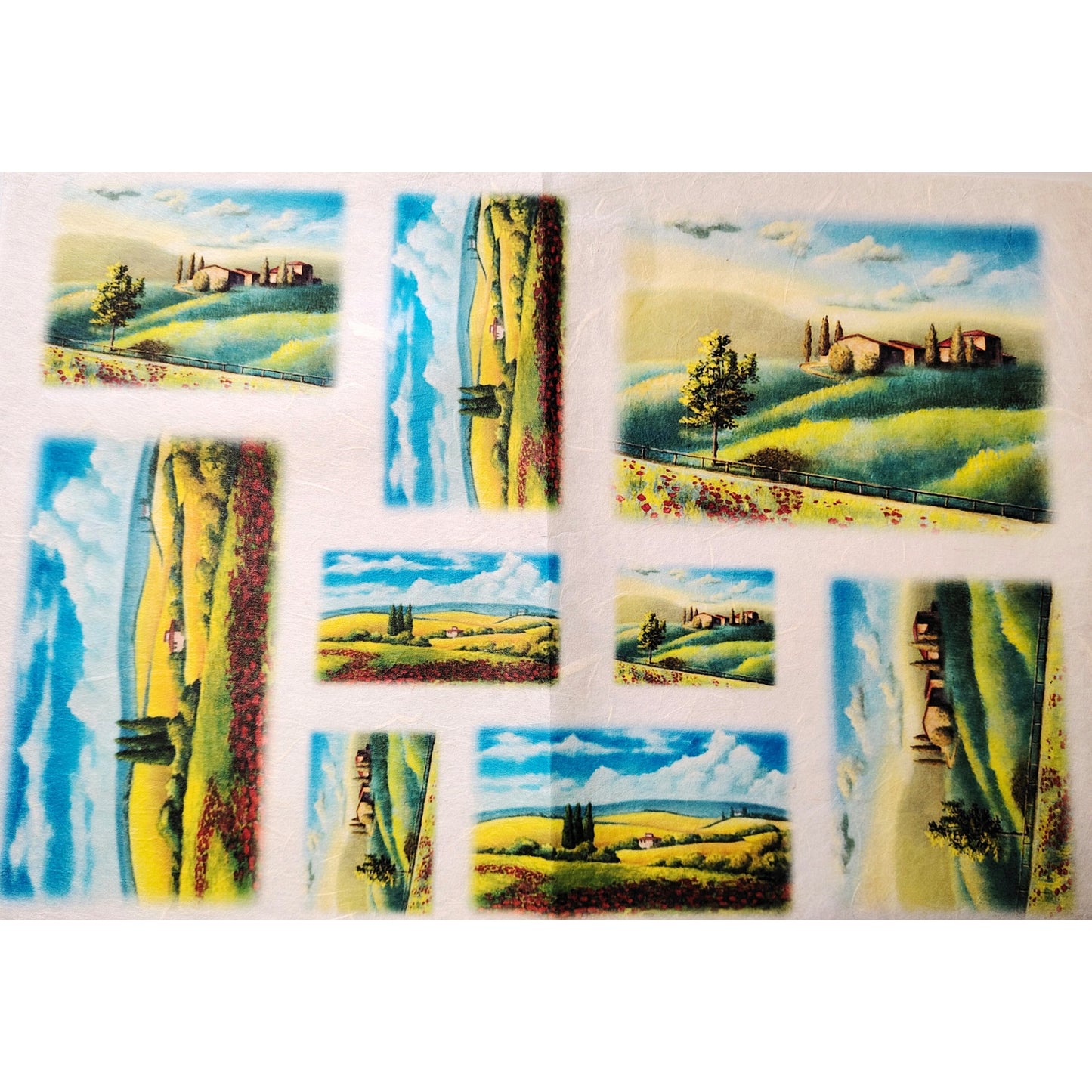 Carta da Decoupage Vintage con motivo Paesaggi Toscani – Ideale per  creazioni artistiche