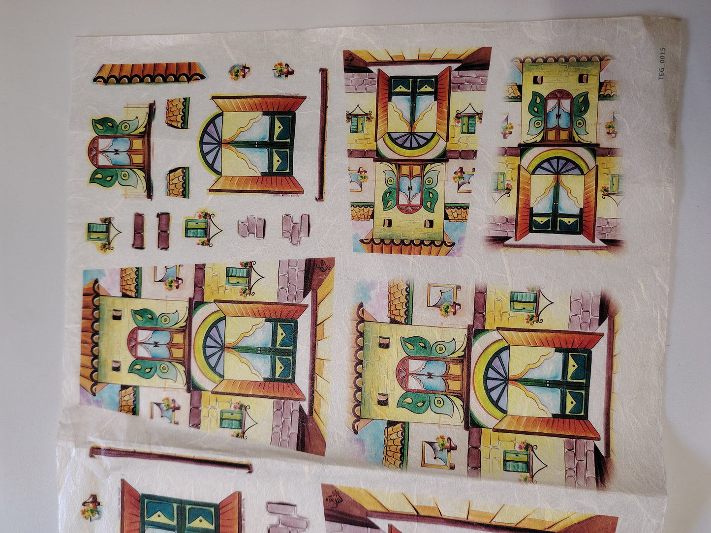 Carta da Decoupage Vintage con motivo Tegole Miste 3 fogli – Ideale per tegole o creazioni artistiche