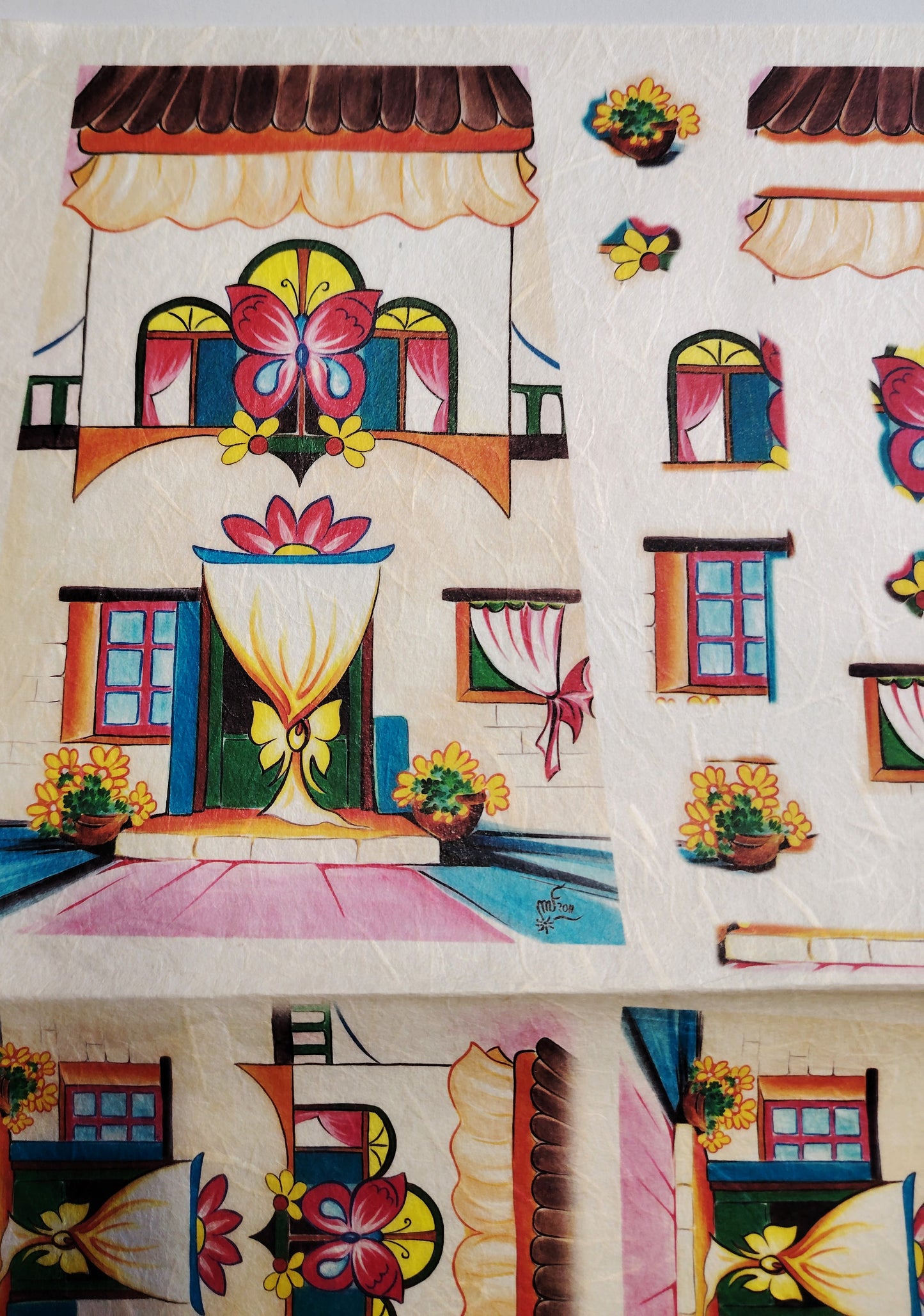 KIT Carta Decoupage + Tegola in cotto 21 cm x 12 cm – Introvabile! Ultimi pezzi a prezzo eccezionale - Tegola Butterfly Pink