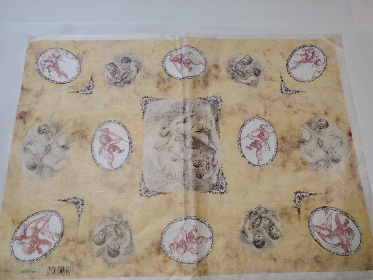 Carta da Decoupage Angeli rinascimentali– Motivo ideale per Presepi Natale Decorazioni