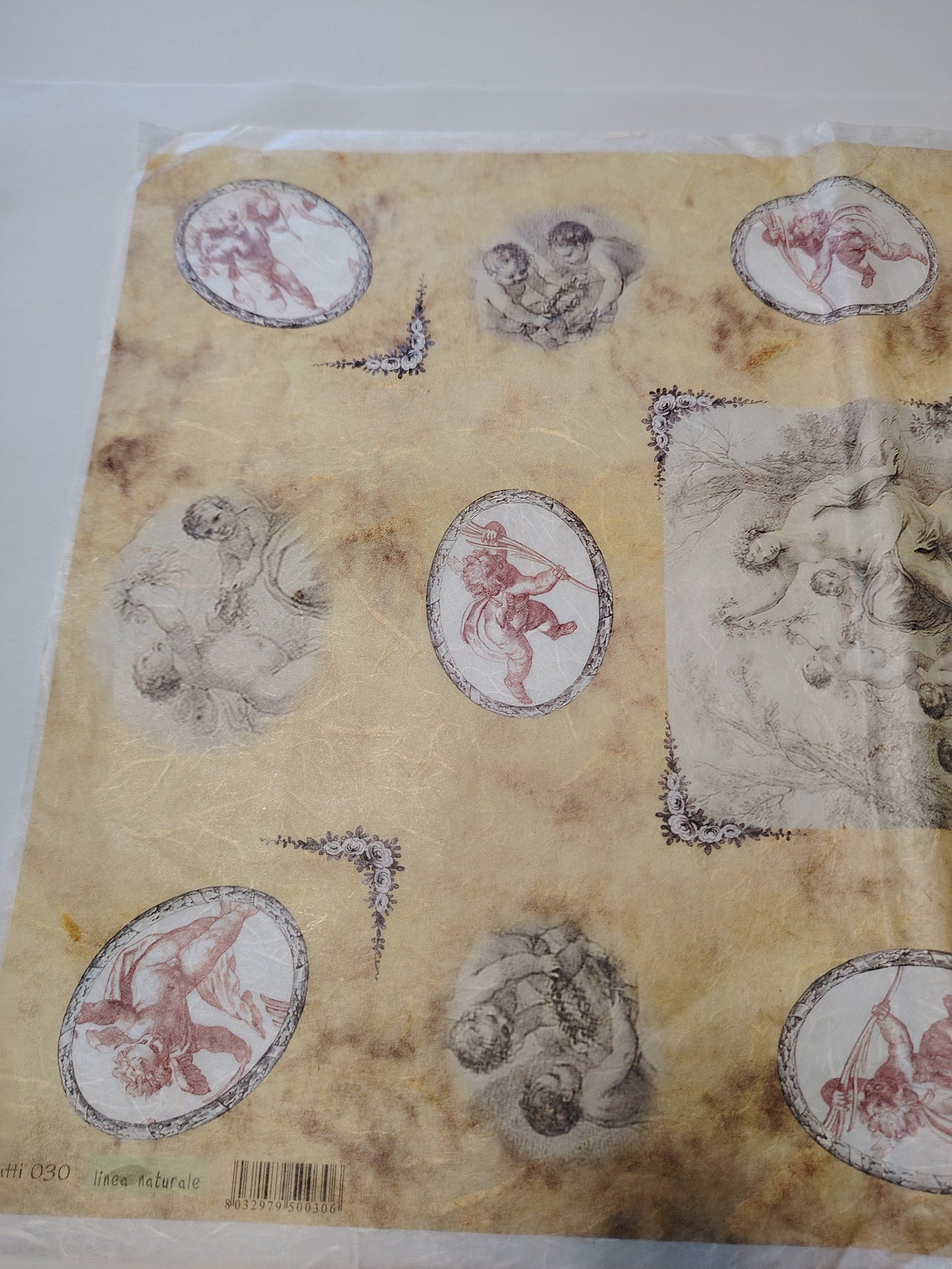 Carta da Decoupage Angeli rinascimentali– Motivo ideale per Presepi Natale Decorazioni