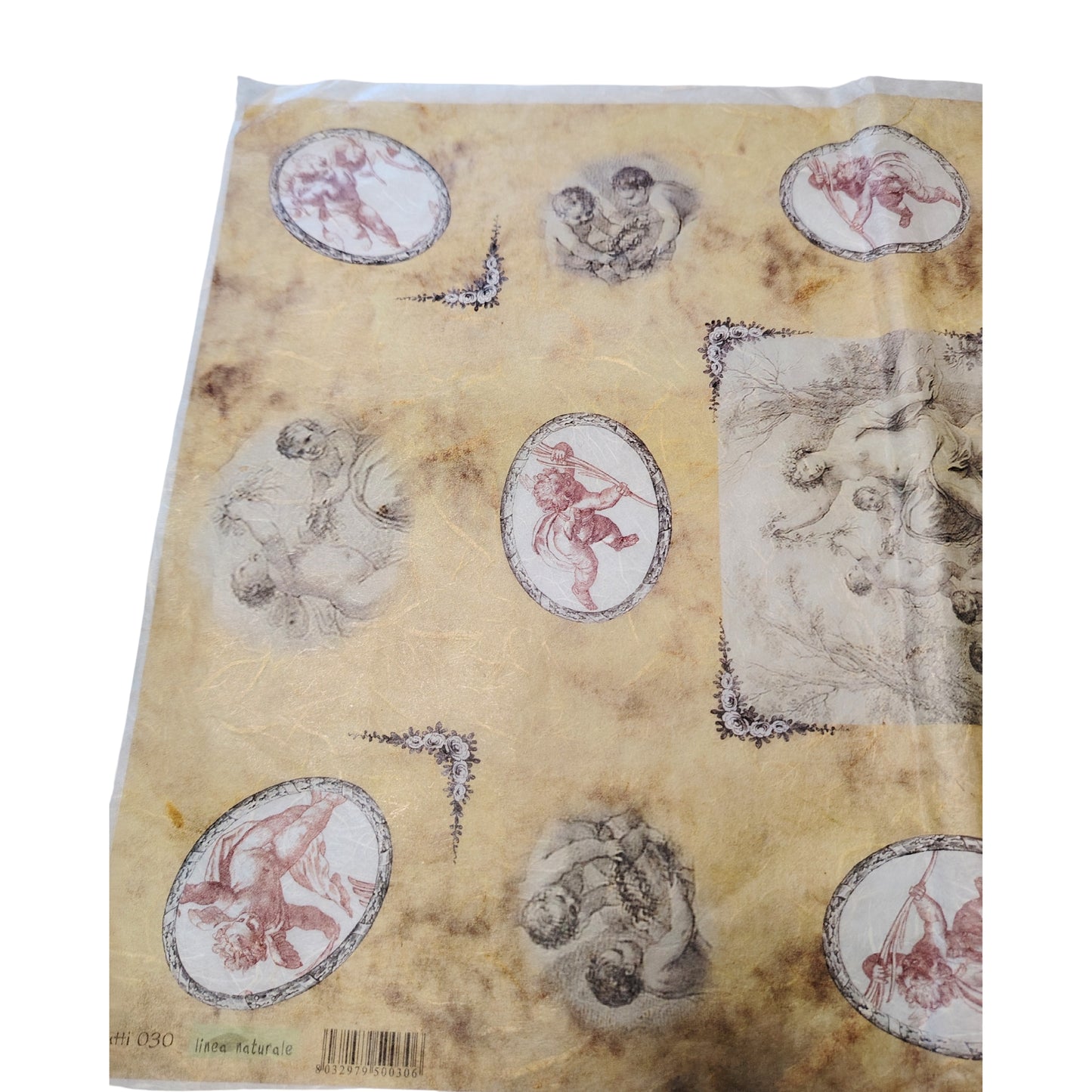 Carta da Decoupage Angeli rinascimentali– Motivo ideale per Presepi Natale Decorazioni