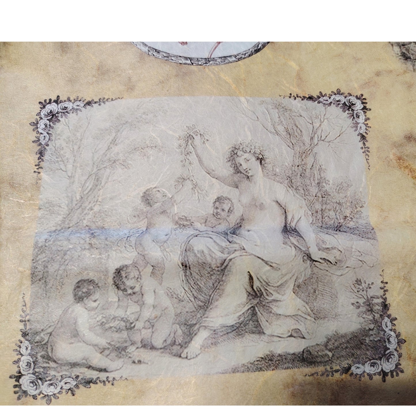 Carta da Decoupage Angeli rinascimentali– Motivo ideale per Presepi Natale Decorazioni