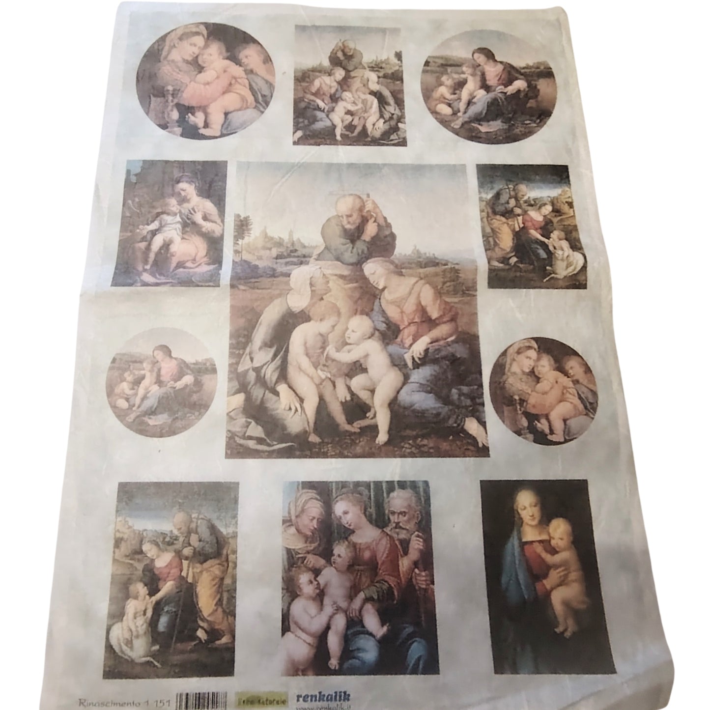 Carta da Decoupage  Motivo Rinascimento 1 ideale per Presepi Natale Decorazioni