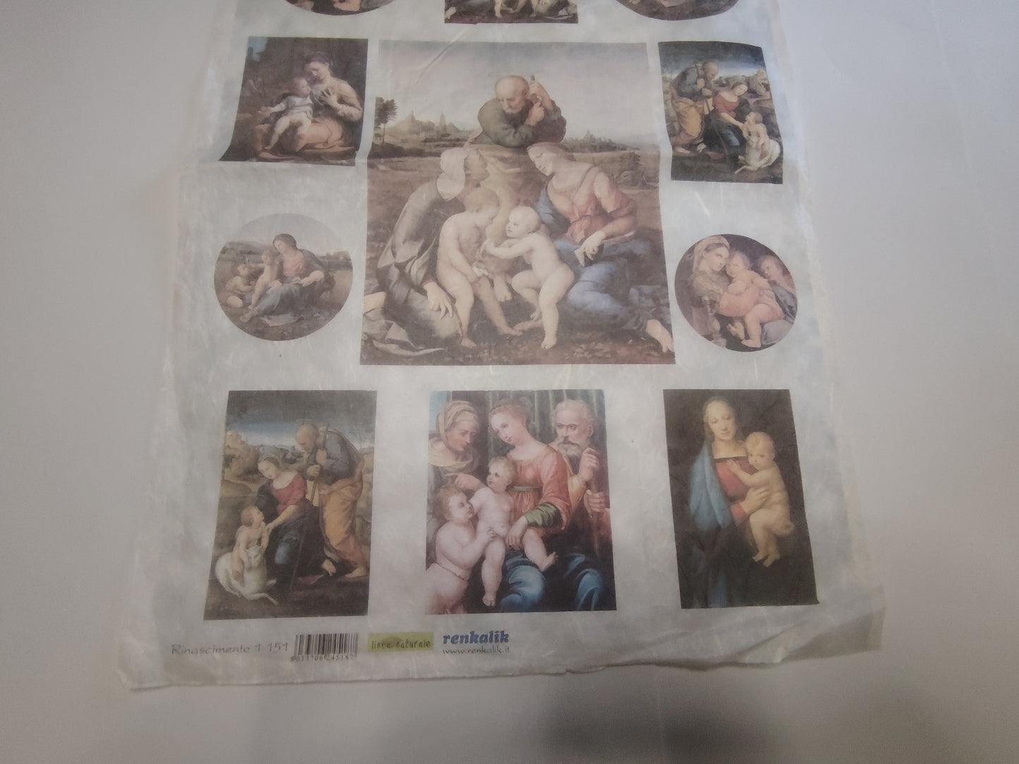 Carta da Decoupage  Motivo Rinascimento 1 ideale per Presepi Natale Decorazioni