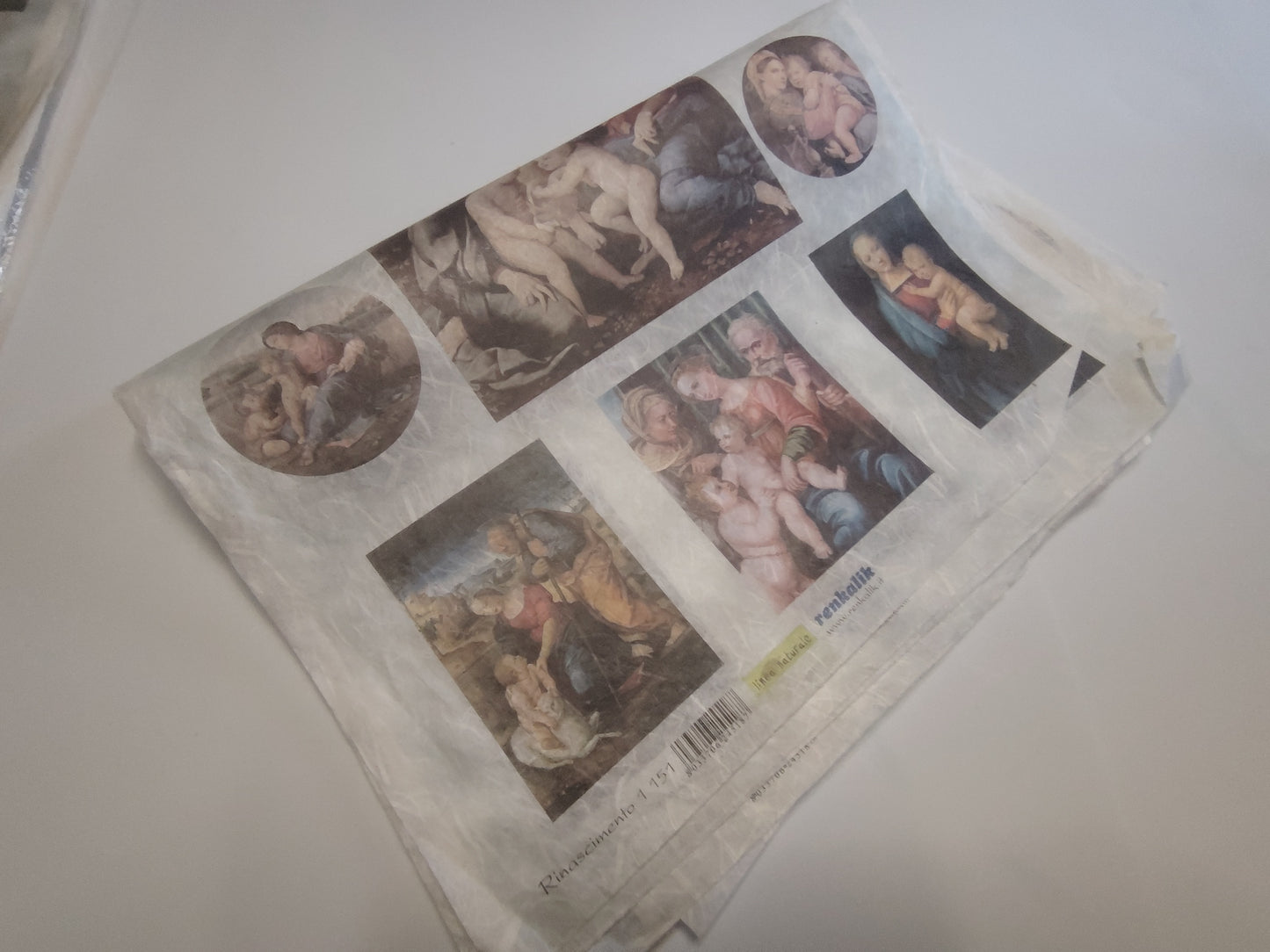 Carta da Decoupage  Motivo Rinascimento 1 ideale per Presepi Natale Decorazioni