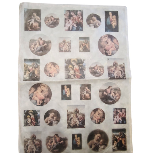 Carta da Decoupage  Motivo Rinascimento 2 ideale per Presepi Natale Decorazioni