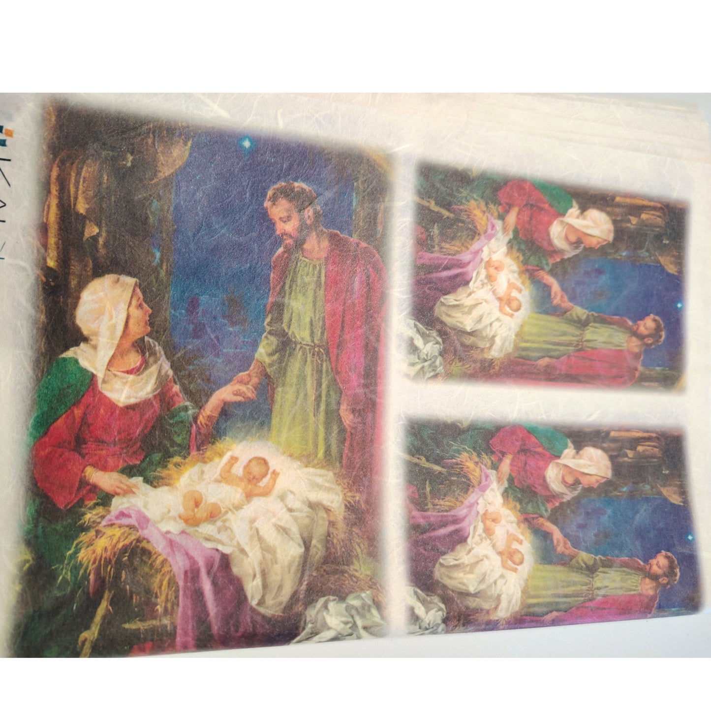 Carta da Decoupage nascita Nascita di Gesu' Presepe – Motivo ideale per Presepi Natale Decorazioni