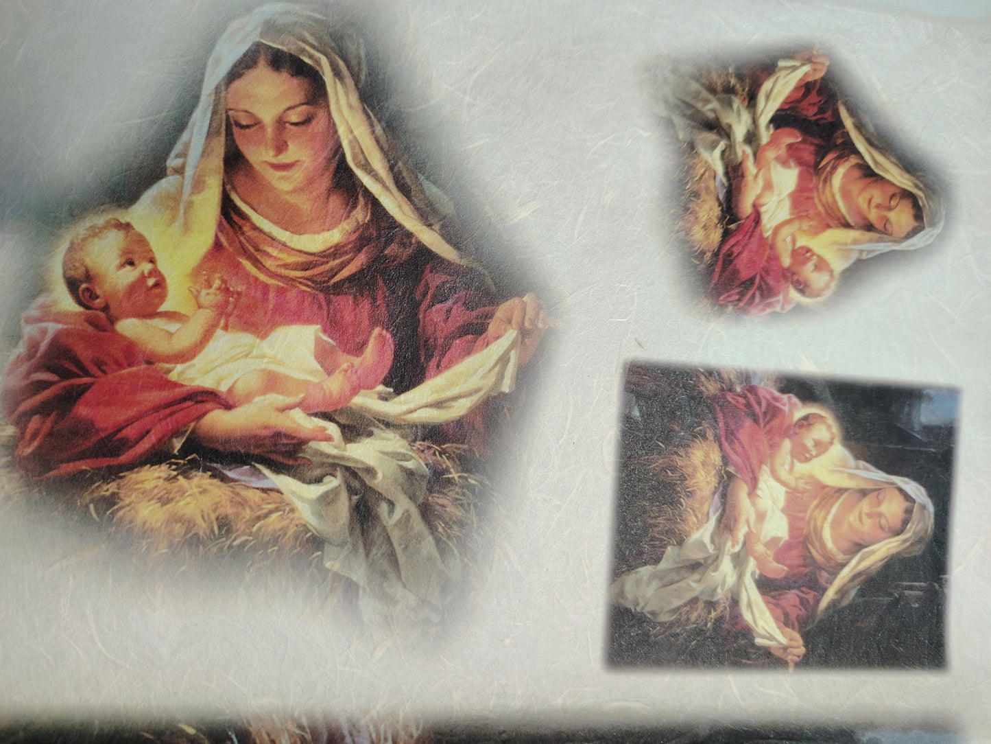 Carta da Decoupage nascita Nascita di Gesu' Madonna  – Motivo ideale per Presepi Natale Decorazioni