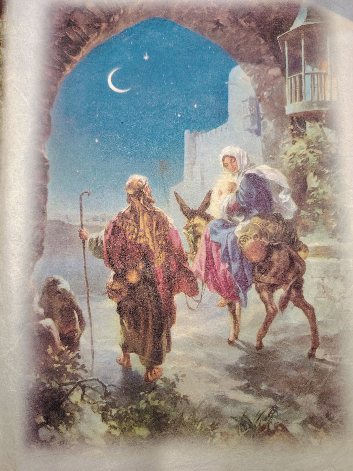 Carta da Decoupage nascita di Gesu' nella Grotta  – Motivo ideale per Presepi Natale Decorazioni