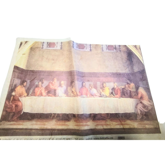 Carta da Decoupage L'ultima cena di Gesu'  – Motivo ideale per Presepi Natale Decorazioni