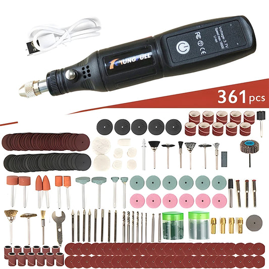 Mini trapano elettrico USB Wireless Mini trapano portatile utensile rotante lavorazione del legno penna per incisione strumenti Dremel per gioielli metallo vetro