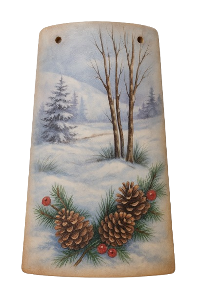 KIT Carta Decoupage + Tegola in cotto 21 cm x 12 cm – Introvabile! Ultimi pezzi a prezzo eccezionale - Paesaggi Innevati 2