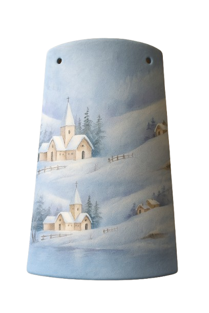 KIT Carta Decoupage + Tegola in cotto 21 cm x 12 cm – Introvabile! Ultimi pezzi a prezzo eccezionale - Paesaggi Innevati