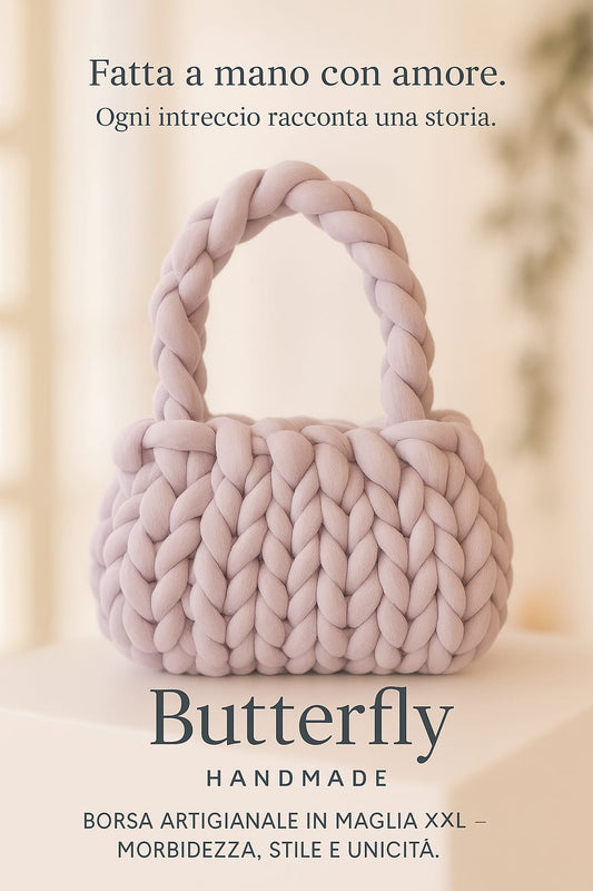 Borsa artigianale in maglia XXL – Butterfly Handmade