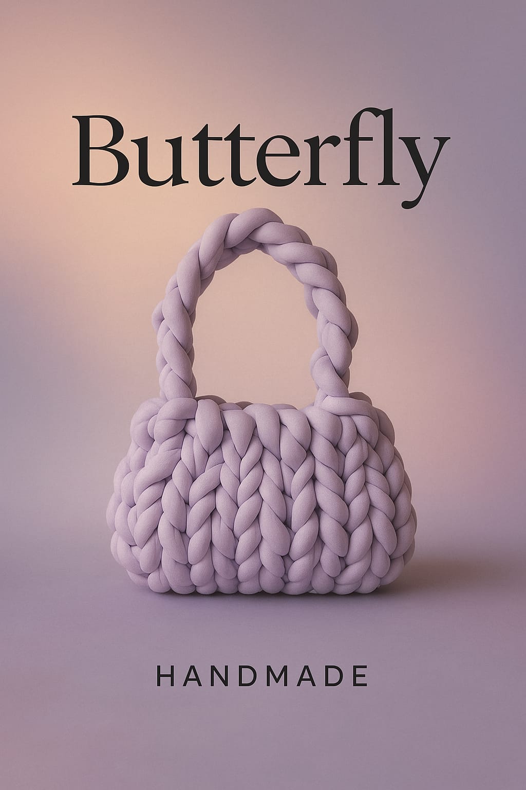 Borsa artigianale in maglia XXL – Butterfly Handmade