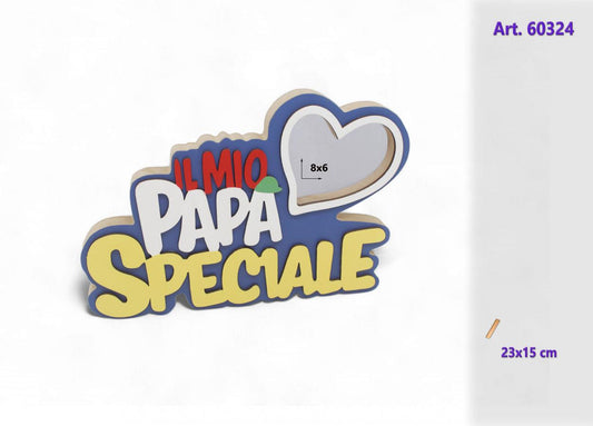 Portafoto Con Scritta In Legno Per Festa Del Papà Idea Regalo - Nuovo