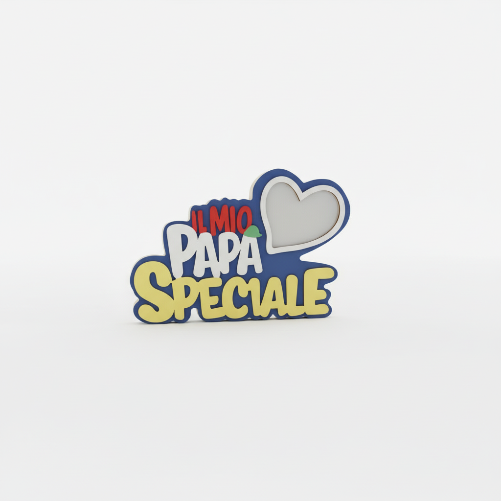Portafoto Con Scritta In Legno Per Festa Del Papà Idea Regalo - Nuovo