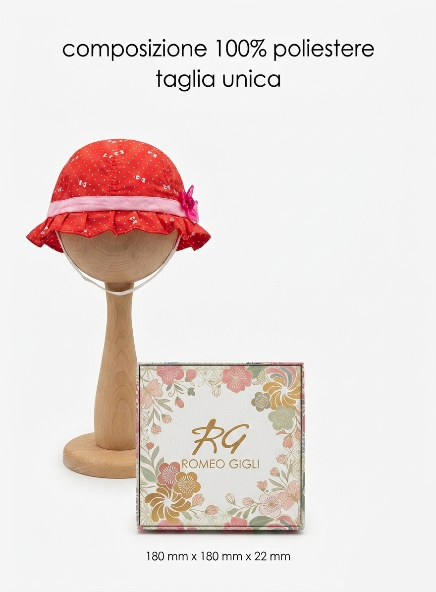 Cappello per bambina Romeo Gigli cappellino neonata da sole per neonati e bimba