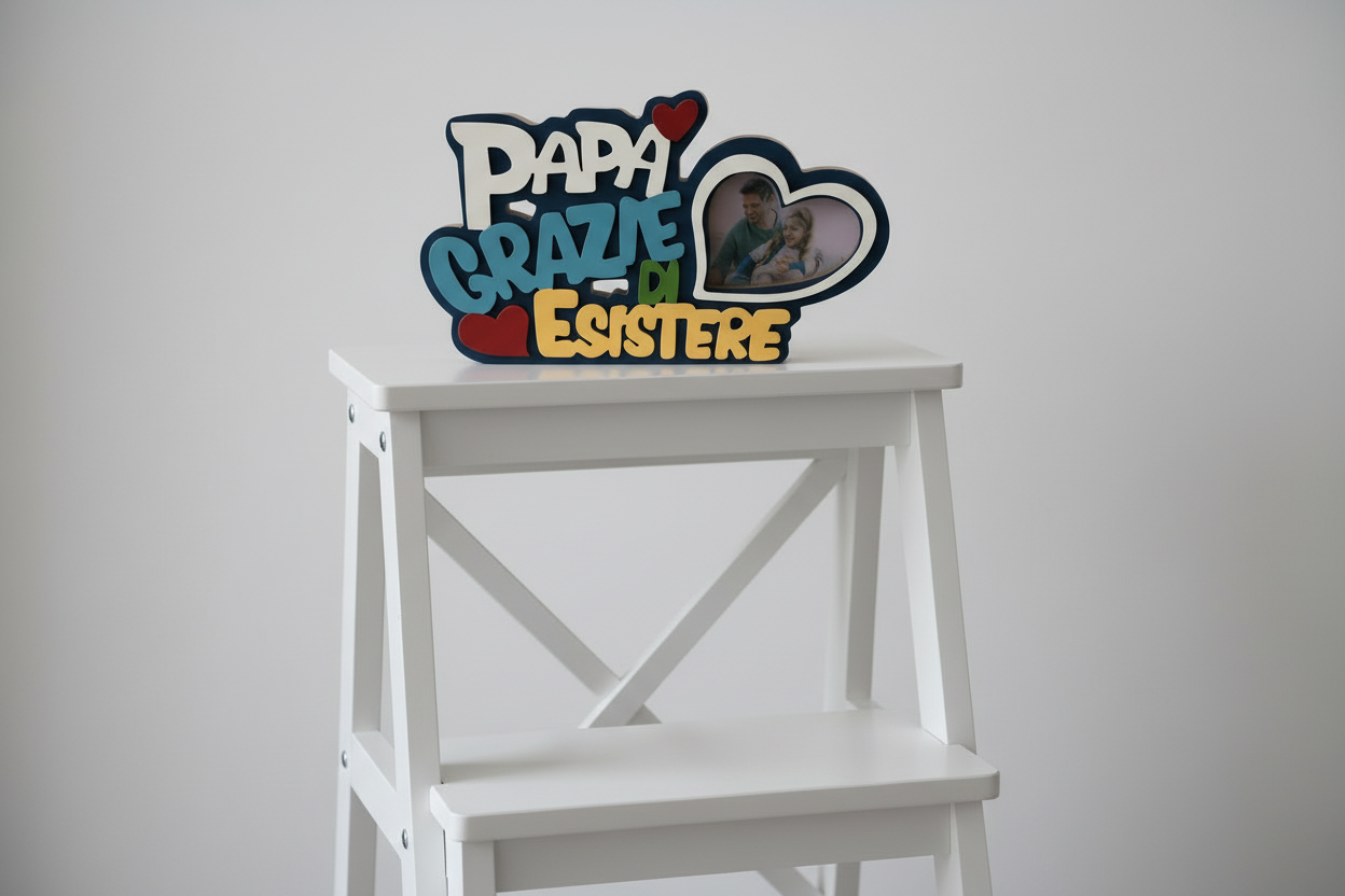 Portafoto Papà Grazie Di Esistere Idea Regalo Festa Del Papà - Nuovo